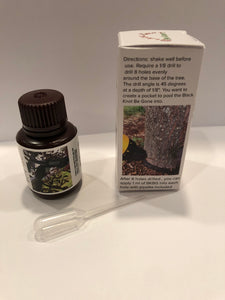 Black KNOT Be Gone ™ Safely promotes healing of the whole tree for Black KNOT disease. All organic plant ingredients. 60 ml